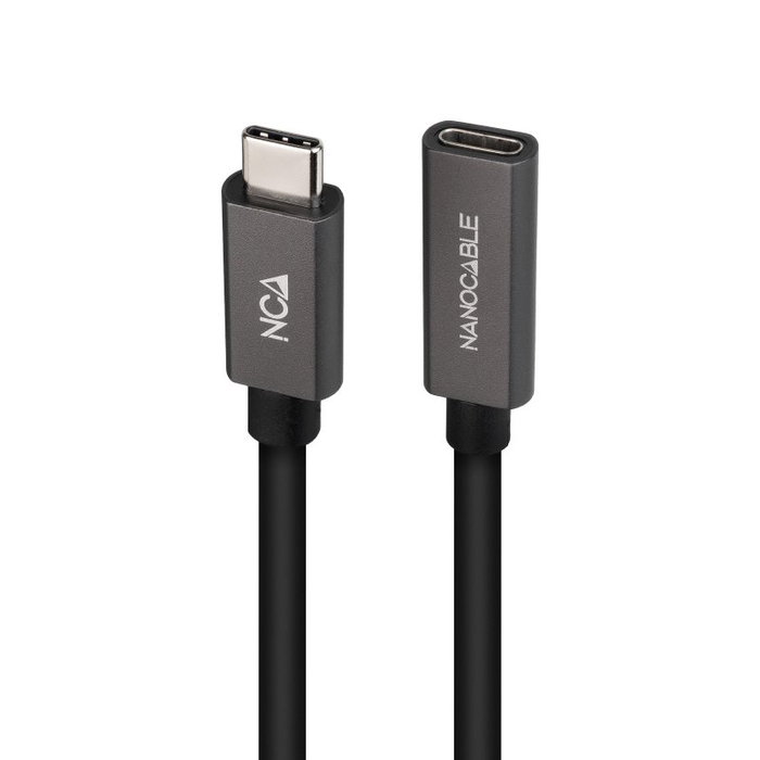 Nanocable Cable Alargador USB-C 3.2 Gen2x2 20Gbps, 1.5m, Negro